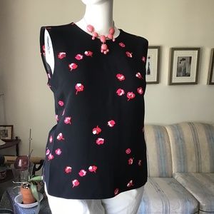 NWOT Kate Spade Falling Flowers top